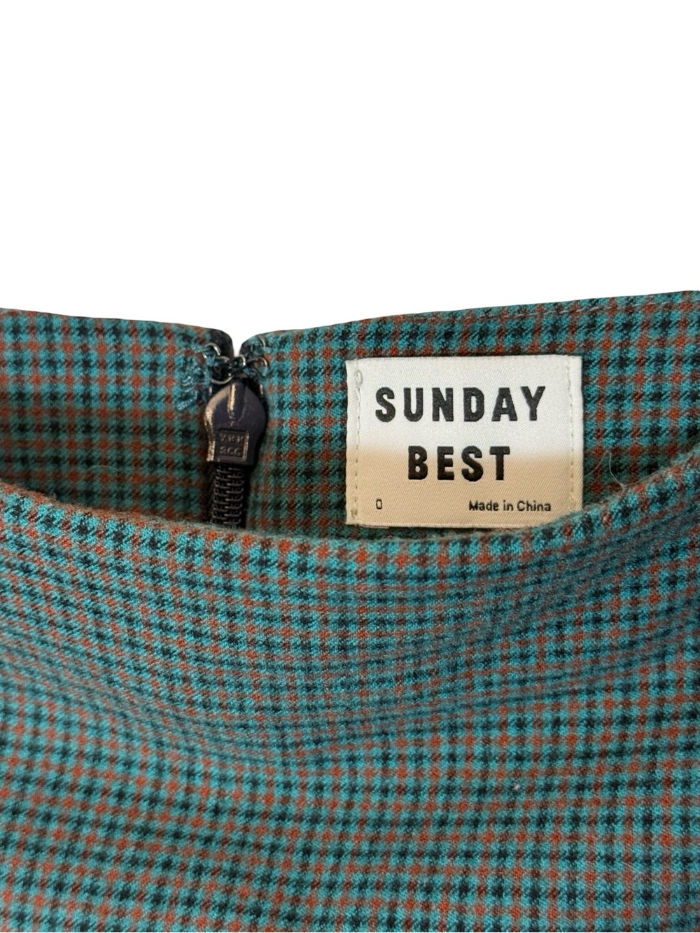 Aritzia Sunday Best Green Check Mini Skirt [Size 0] - Picture 3 of 4